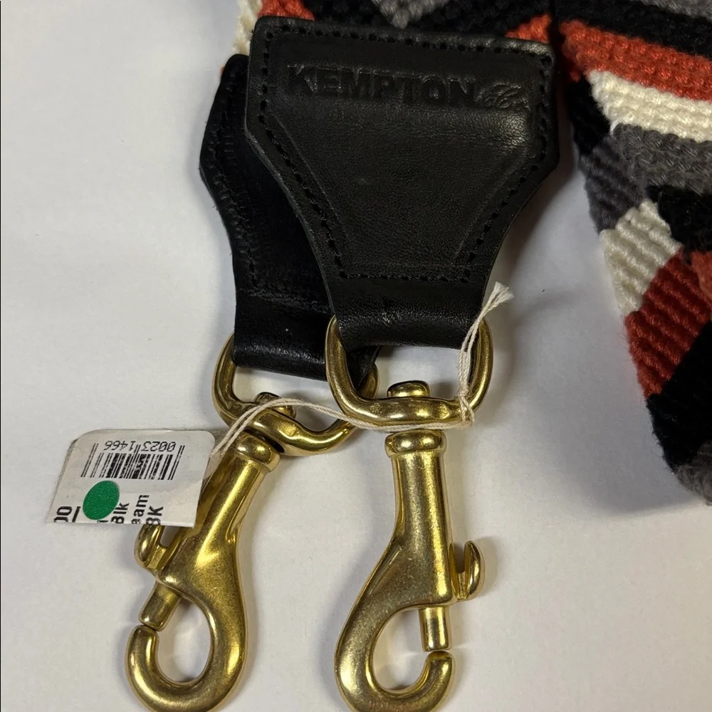 Kempton & Co Chevron Woven Guitar Crossbody Strap Black Combo NWT - Picture 2 of 4